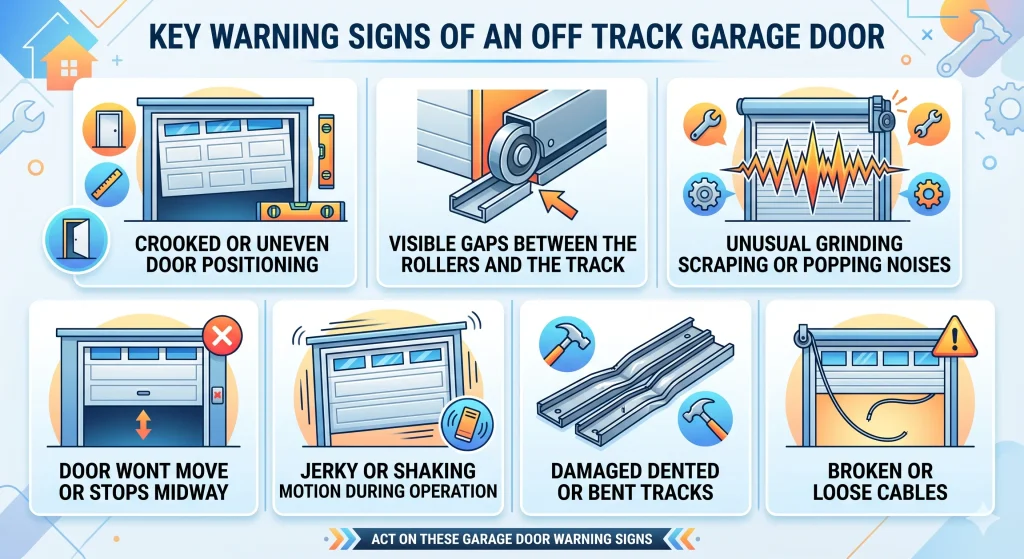Key Warning Signs of an Off Track Garage Door
