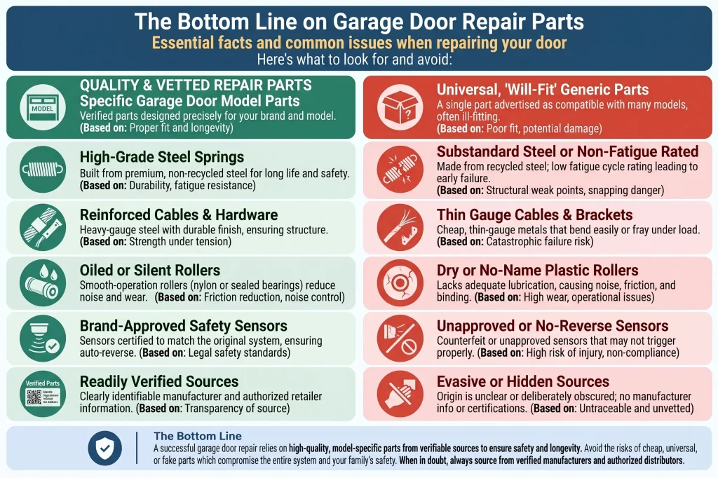 The bottom line on garage door repair parts