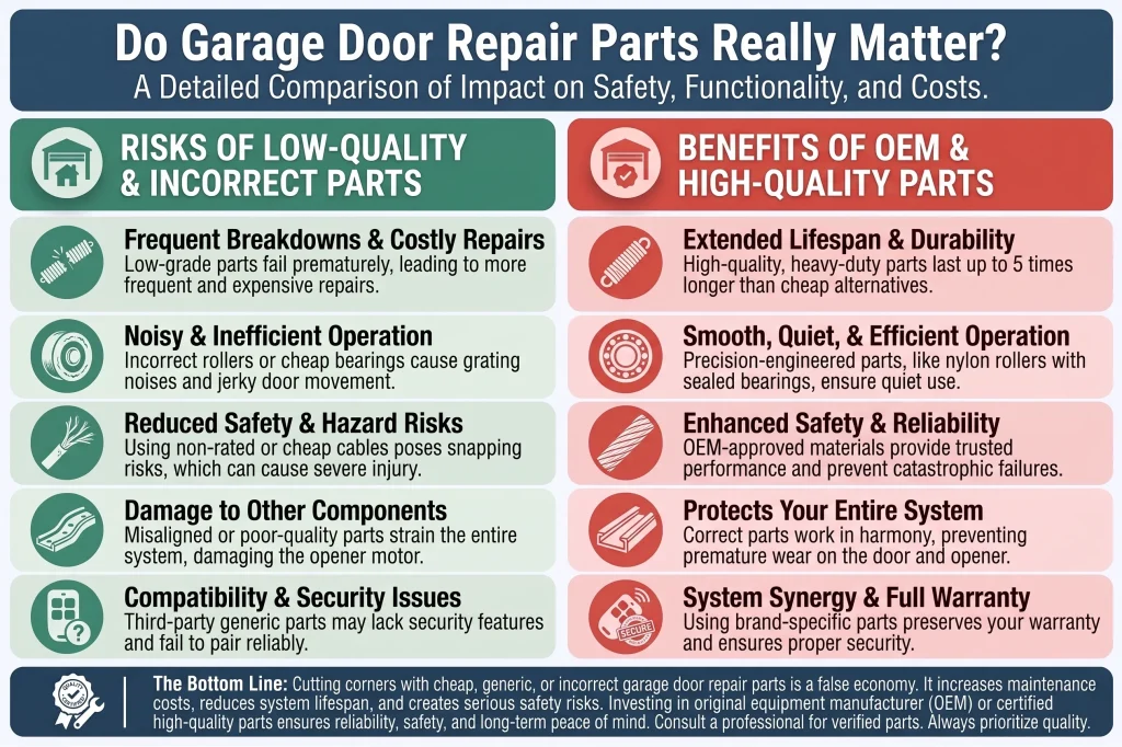 Do Garage Door Repair Parts Really Matter?