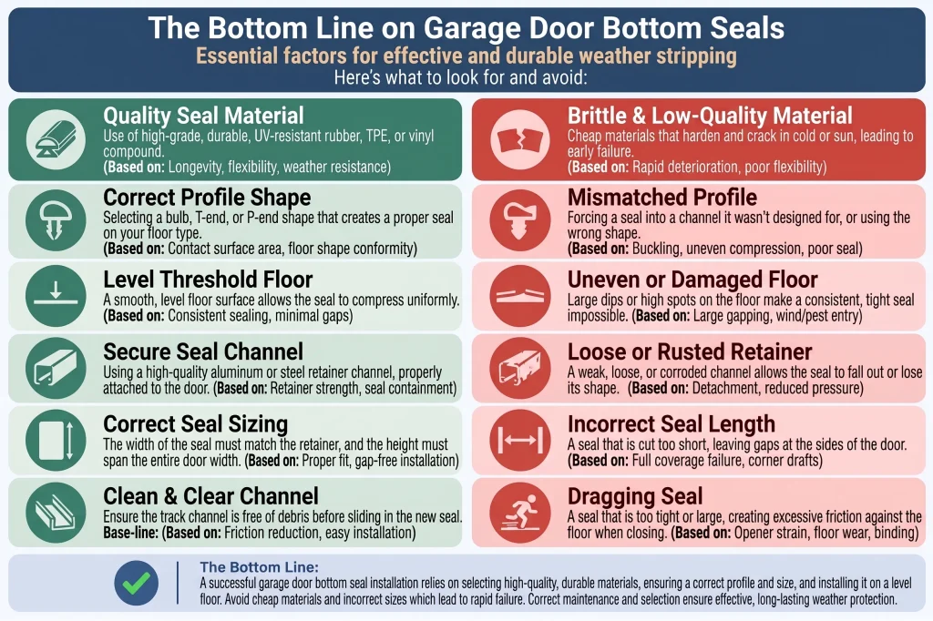 The bottom line on garage door bottom seals