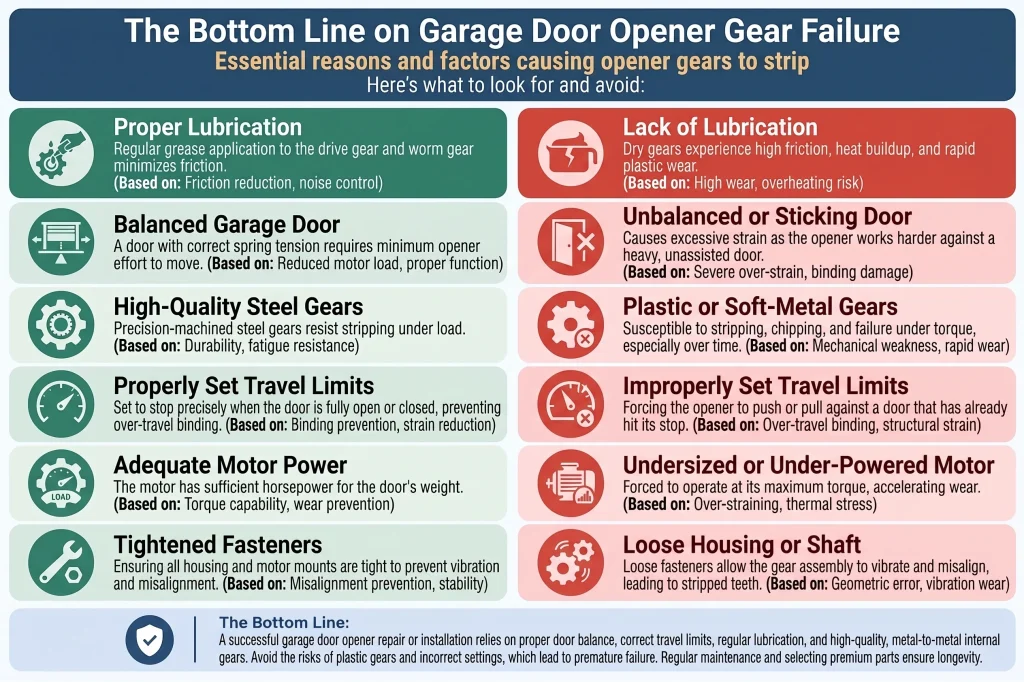 Why Do Garage Door Opener Gears Strip?