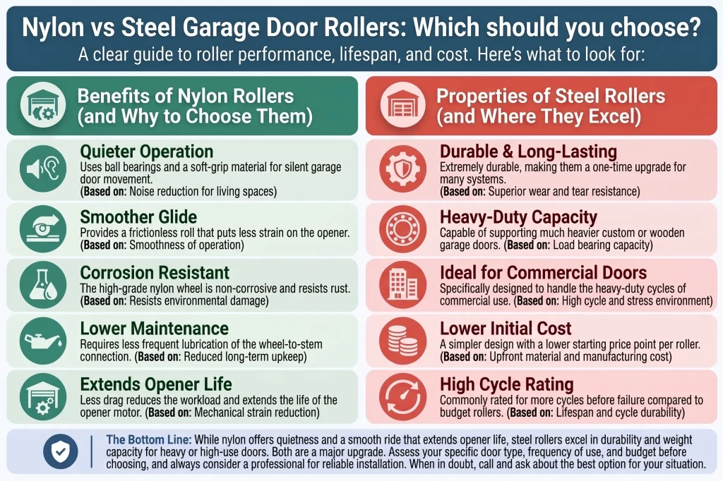 The bottom line on nylon vs steel rollers